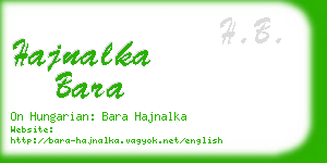 hajnalka bara business card